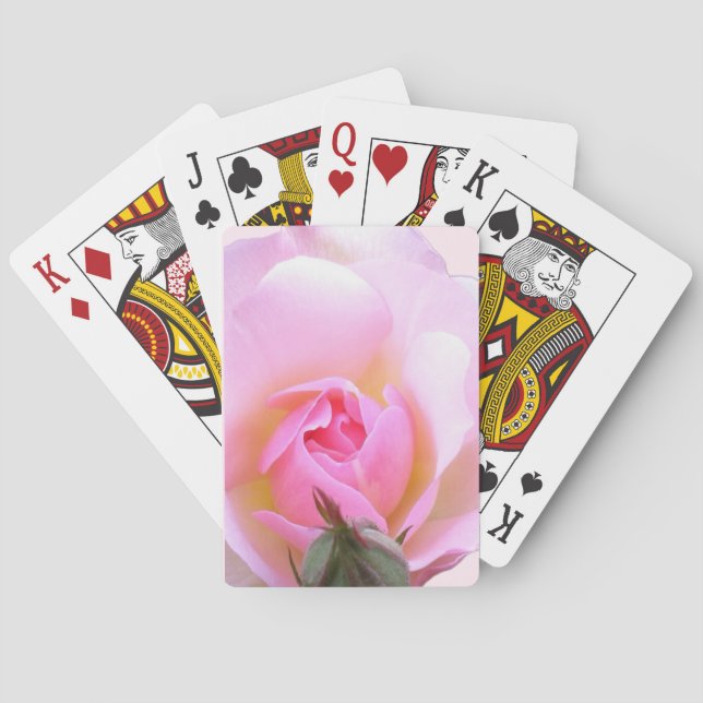 Perfekt Rosa Rose Spielkarten (Rückseite)