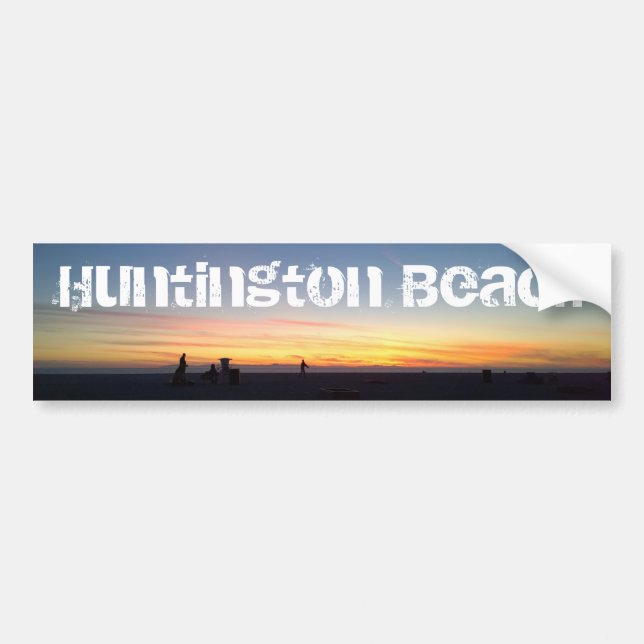 Perfekt Sunset in Huntington Beach, Kalifornien Autoaufkleber (Vorne)