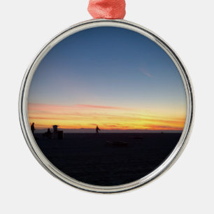 Perfekt Sunset in Huntington Beach, Kalifornien Silbernes Ornament