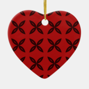 Perfekt Trendy Herz Weihnachtsschmuck, Rot Keramikornament