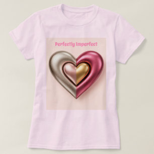 Perfekt unperfekter Heart Pink T - Shirt
