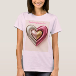 Perfekt unperfekter Heart Pink T - Shirt