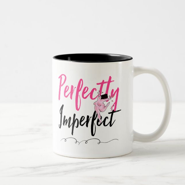 Perfekt unvollkommen "mit Göttin" Zweifarbige Tasse (Rechts)