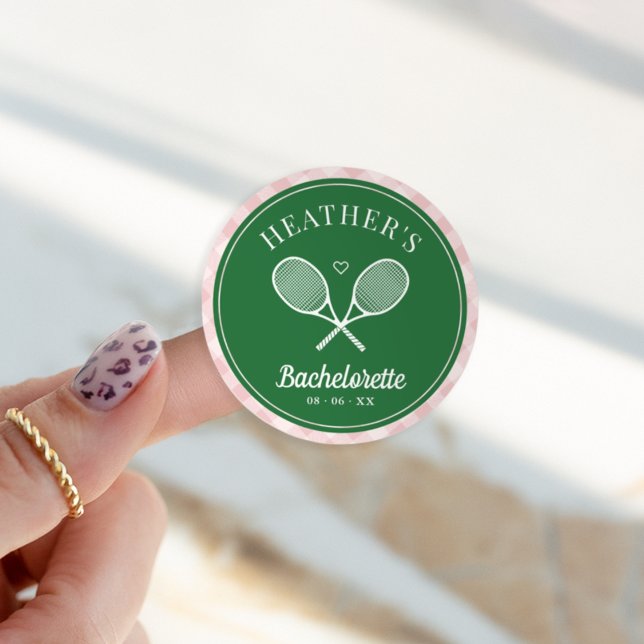 Perfekt zum letzten Swing Tennis Bachelorette Runder Aufkleber (Von Creator hochgeladen)