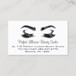 Perfekte Beauty Studio Services Lashes Brows Visitenkarte