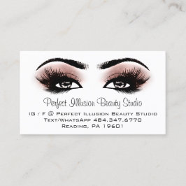 Perfekte Beauty Studio Services Lashes Rose Visitenkarte