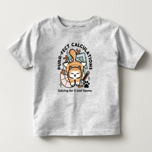 Perfekte Berechnungen – Lustiges Mathe-Katze-Desig Kleinkind T-shirt