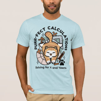 Perfekte Berechnungen – Lustiges Mathe-Katze-Desig T-Shirt