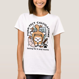 Perfekte Berechnungen – Lustiges Mathe-Katze-Desig T-Shirt