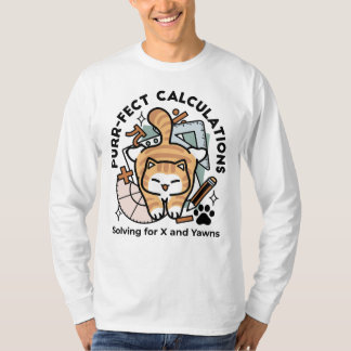 Perfekte Berechnungen – Lustiges Mathe-Katze-Desig T-Shirt