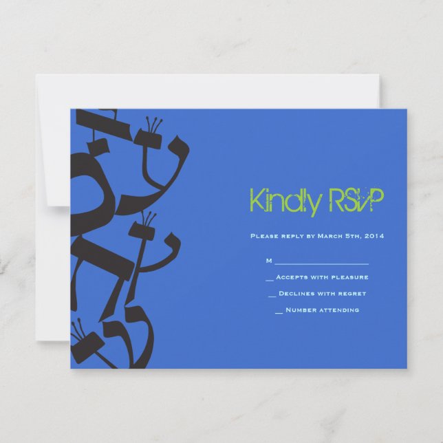 PERFEKTE BILANZ Bar Bat Mitzvah RSVP-Karte RSVP Karte (Vorderseite)