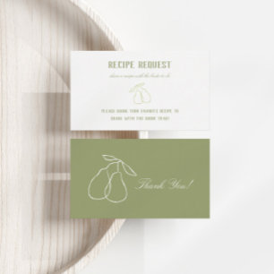 Perfekte Birne Modernes Brautparty Rezept Begleitkarte