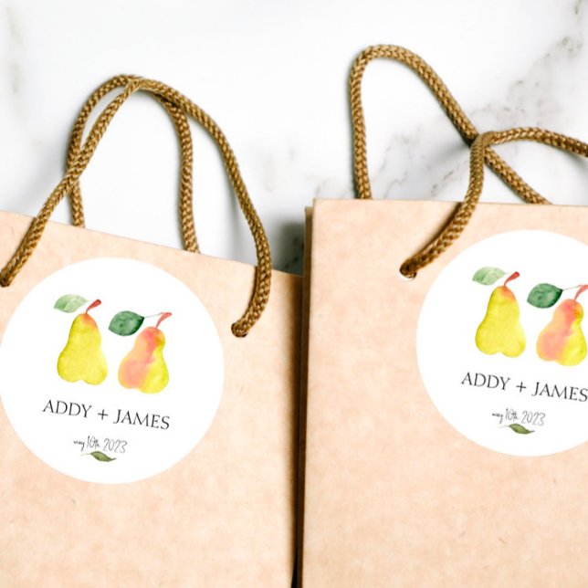 Perfekte Birne - Paare Duschvorrichtung Runder Aufkleber (Von Creator hochgeladen)