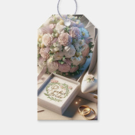 Perfekte Braut, Ringe und Blume von Natasha Us Geschenkanhänger