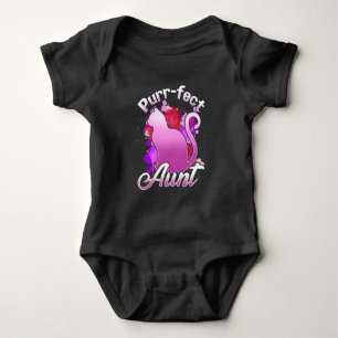 Perfekte Cat-Liebhaber von Tante Feline Baby Strampler