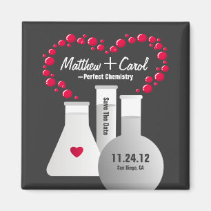Perfekte Chemie Save the Date Magnet