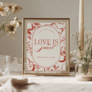 Perfekte Eine Apfel Brautparty Love is Sweet Poster
