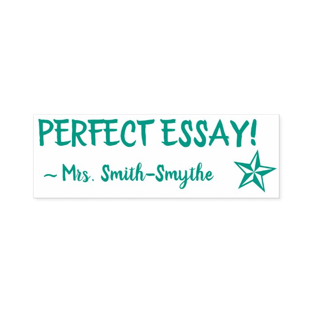 "PERFEKTE ESSAY!" Instructor Rubber Briefmarke Permastempel (Design)
