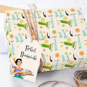 Perfekte Hausfrau Retro-Braut-Geschenkpapier Geschenkpapier