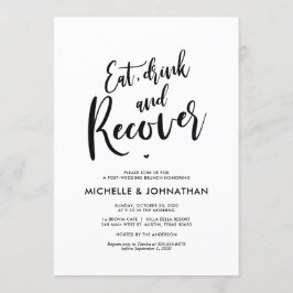 Perfekte Kalligrafie Post Wedding Brunch Einladung