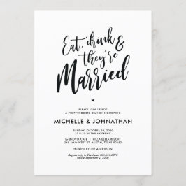 Perfekte Kalligraphie Post Wedding Brunch Einladun Einladung