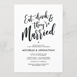 Perfekte Kalligraphie Post Wedding Brunch Einladun Einladung
