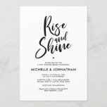 Perfekte Kalligraphie Post Wedding Brunch Einladun Einladung<br><div class="desc">Planen Sie einen Brunch mit den Neuvermählten am Tag nach der Hochzeit? Die Post Wedding Brunch Invitation Card lädt Sie mit dieser "Rise and Shine" perfekt & modern kalligrafisch gestalteten Post Wedding Brunch Invitation Card ein. 
Fügen Sie Ihre Brunch-Details in passendem schwarzen Schriftart / Schrift hinzu.

#TeeshaDerrick</div>