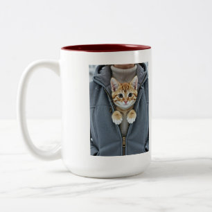 Perfekte Katzenmutter, bitte nicht anfassen  Zweifarbige Tasse