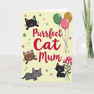 Perfekte Katzenmutter-Designkarte Karte