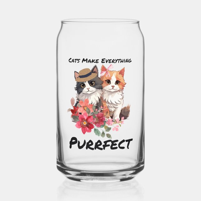 perfekte Katzenzitat  Dosenglas (Vorderseite)