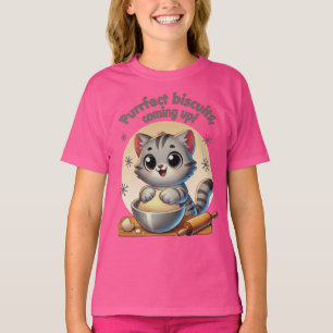 "Perfekte Kekse, kommen gleich" Knetende Katze T-Shirt