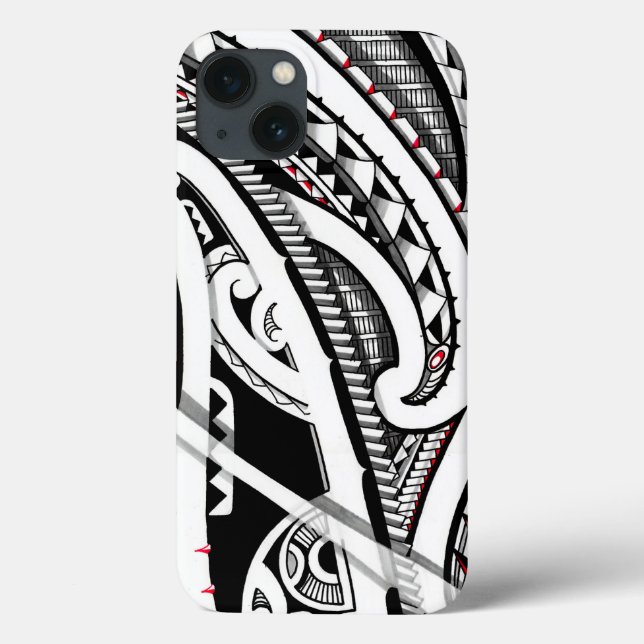 Perfekte Kunst des polynesischen/maorischen Tätowi Case-Mate iPhone Hülle (Rückseite)