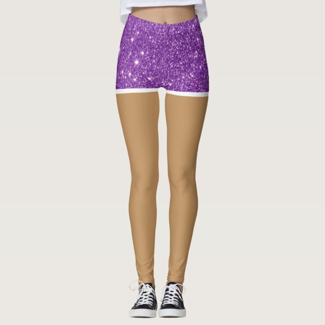Perfekte Legierungen in Glitzer Shorts für Lila Im Leggings (Vorderseite)
