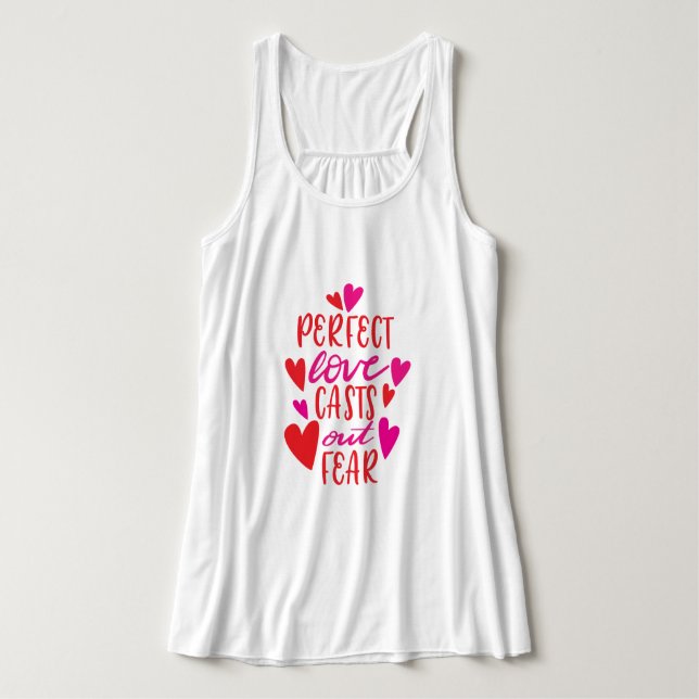 Perfekte Liebe sorgt für Abschreckung Tank Top (Design Vorderseite)