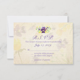 Perfekte Lila Stiefmütterchen, Reaktionskarten RSVP Karte