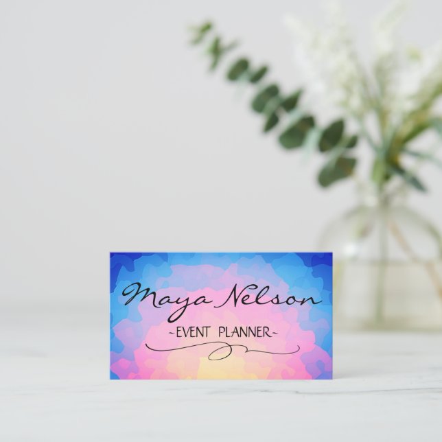 Perfekte, luxuriöse Rainbow Business Card Visitenkarte (Stehend Vorderseite)