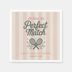 Perfekte Match Social Club Tennis Brautparty Serviette