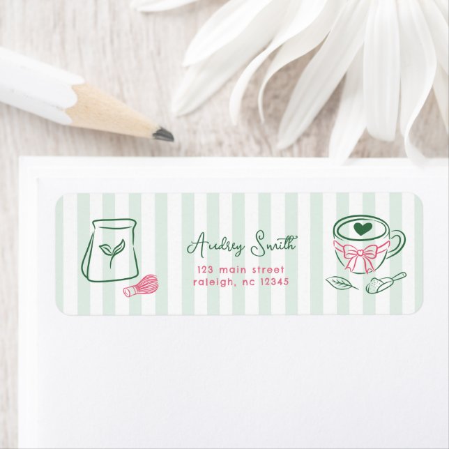 Perfekte Matcha Bridal-Shower-Rücksendeadresse (Insitu)