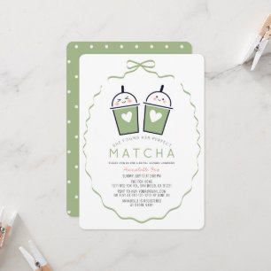 Perfekte Matcha Kawaii Rahmen Brautparty Einladung