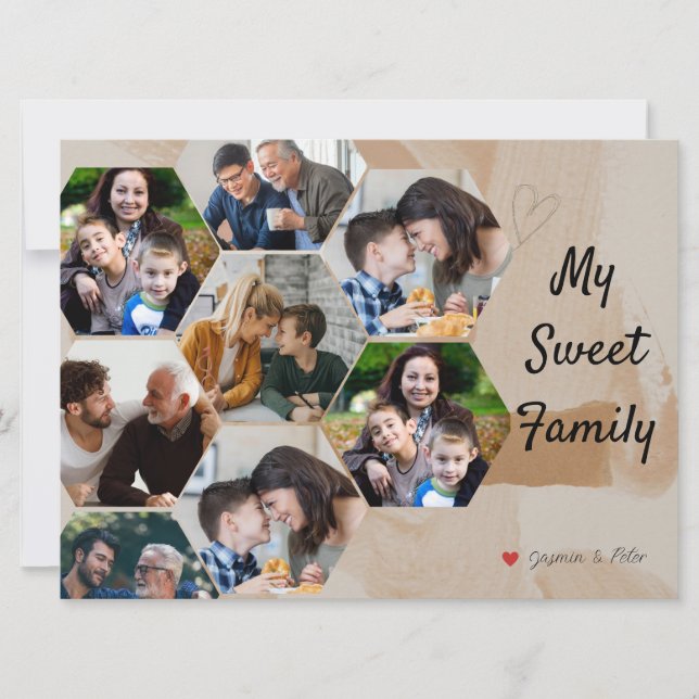 Perfekte Minimalistische Foto Collage Family Erinn (Vorderseite)