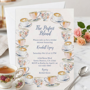 Perfekte Mischung Kaffee- und Teebridal-Shower Einladung