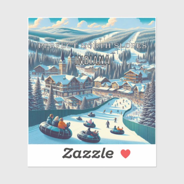 Perfekte Nordhänge Indiana 3 Zoll Vinyl Sticker (Blatt)