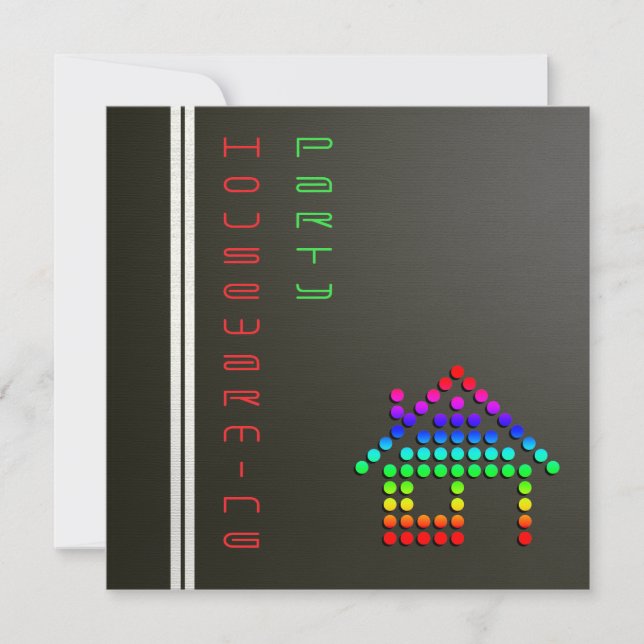Perfekte Party Einladung für den Hausbau (Vorderseite)