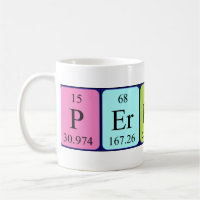 Perfekte periodische Tasse von Tabellennamen