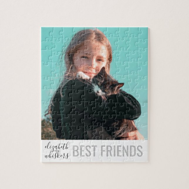 Perfekte Pet Best Friends Cat Foto Personalisiert (Vertikal)