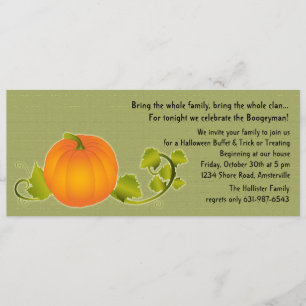 Perfekte Pumpkin-Einladung Einladung