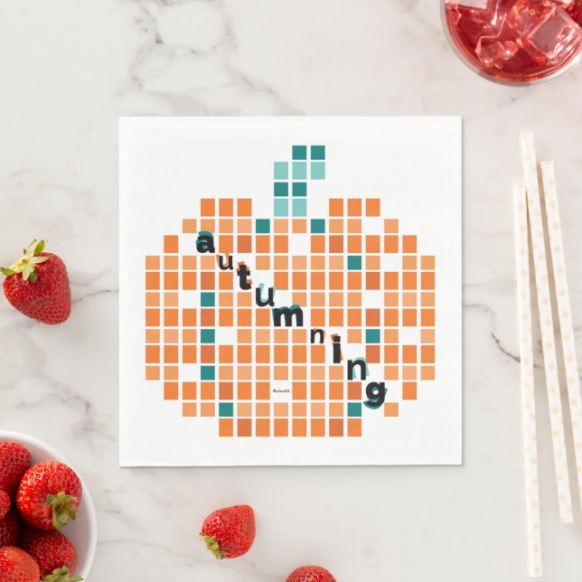 Perfekte Pumpkins = Autumning Serviette (Beispiel)