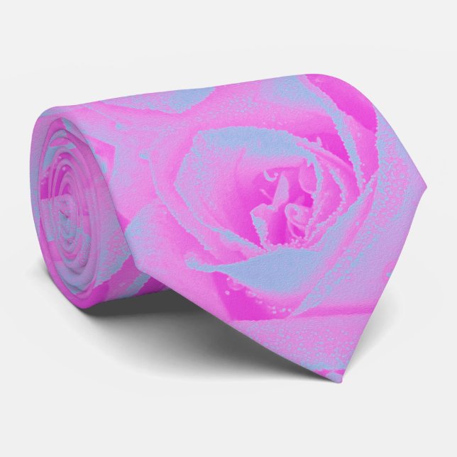 Perfekte Rose für Hot Pink und Light Blue Krawatte (Gerollt)
