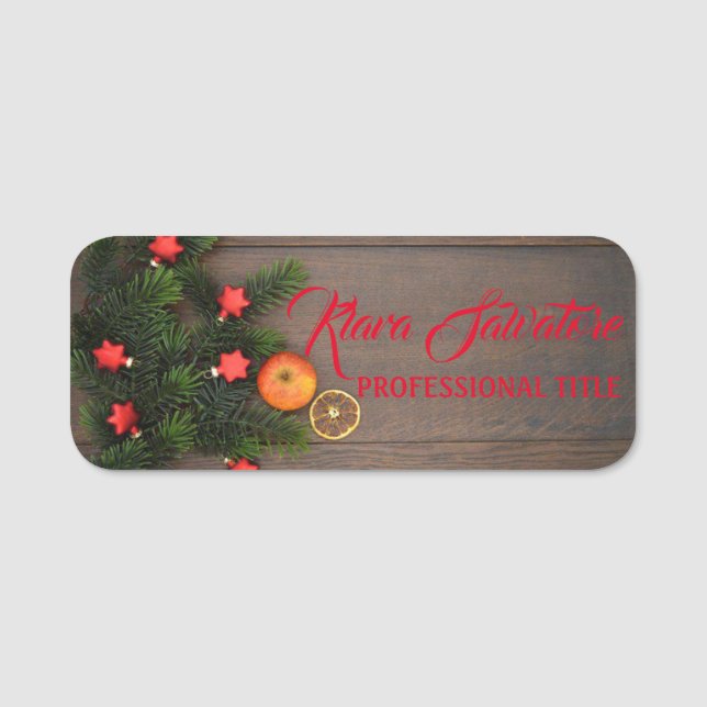 Perfekte schöne Weihnachten Namensschild (Vorderseite)
