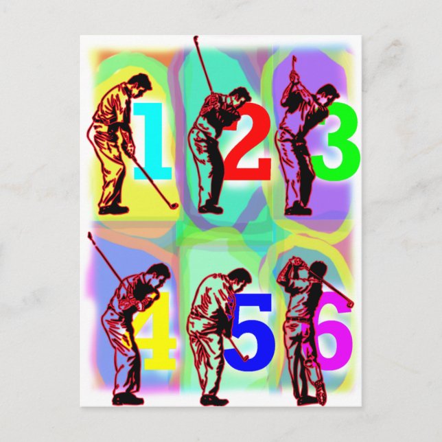 PERFEKTE SWING WILD COLORS POSTKARTE (Vorderseite)